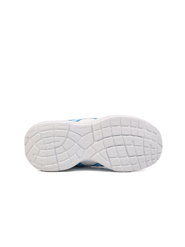 Beyaz Lacivert Cırtlı Fileli Hafif Unisex Çocuk Spor Ayakkabı Ruffon F - Görsel 6