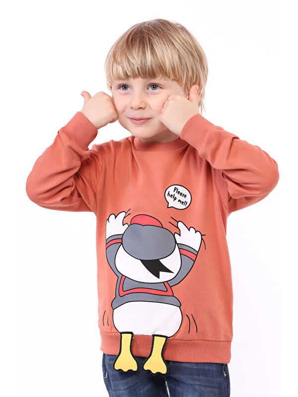 Toontoykids Erkek Çocuk Baskılı Sweatshirt