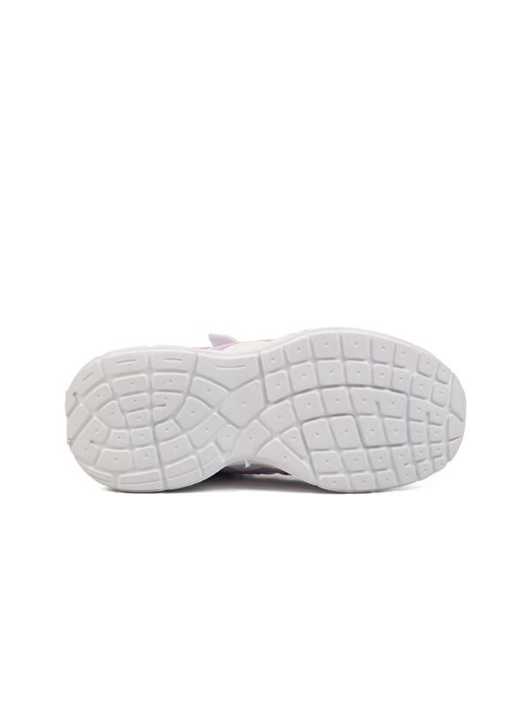 Beyaz Lila Cırtlı Fileli Hafif Kız Çocuk Spor Ayakkabı Ruffon F - Görsel 6