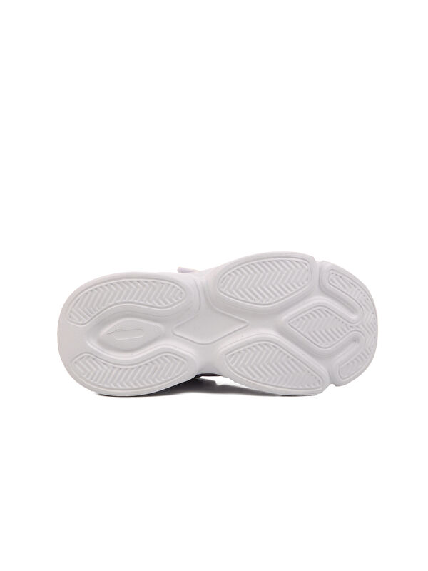 Beyaz Lila Cırtlı Fileli Hafif Unisex Çocuk Spor Ayakkabı 2351 P - Görsel 6
