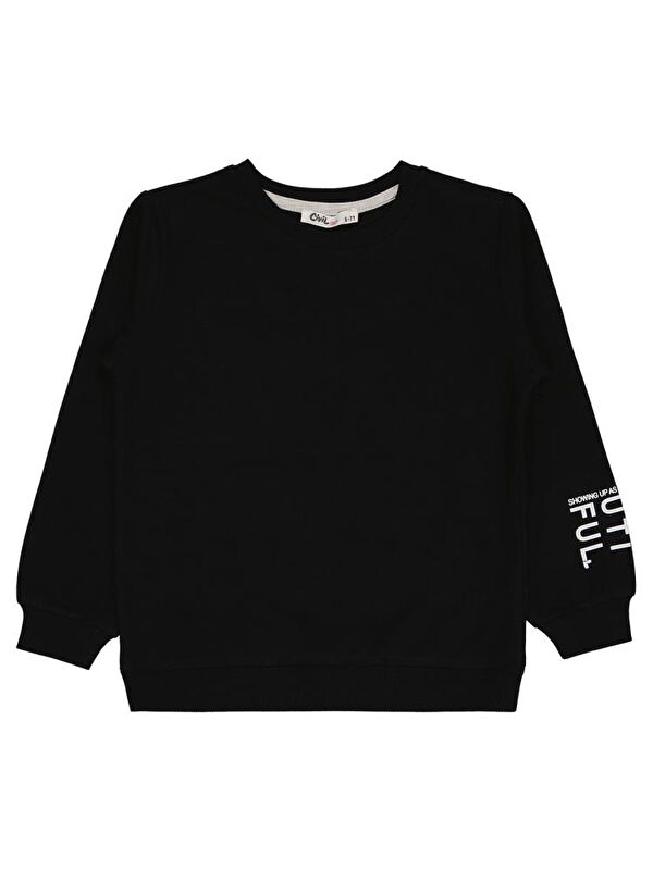 Civil Girls Basic 6-9 Yaş Sweatshirt - Siyah 7-8 Yaş