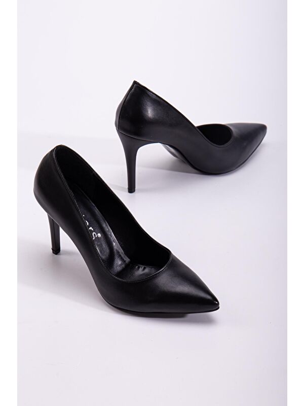 D063 Kadın İnce Klasik Topuklu Stileto Ayakkabı - Görsel 6