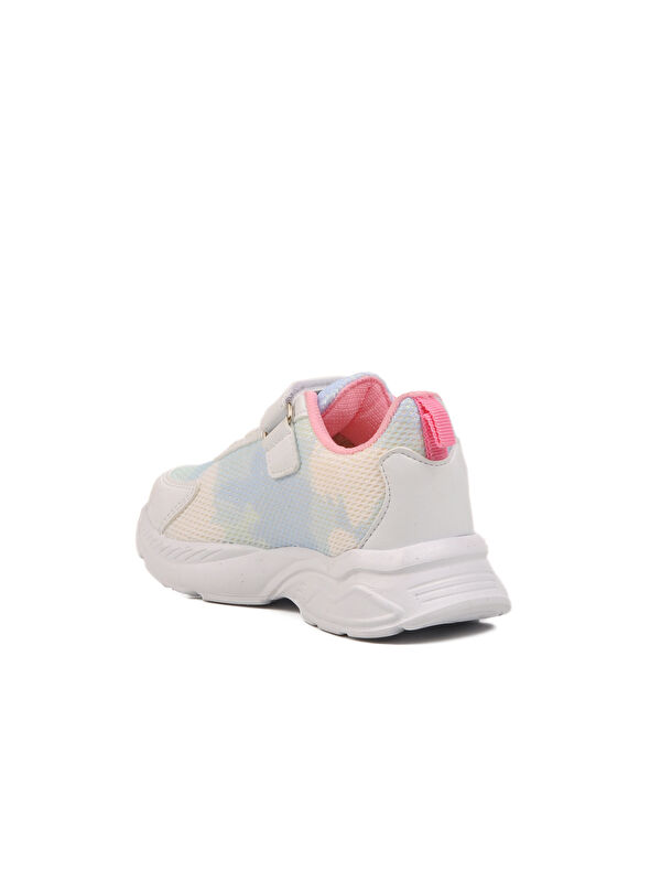 Beyaz Mavi Fileli Cırtlı Unisex Çocuk Spor Ayakkabı Ruffon P - Görsel 5