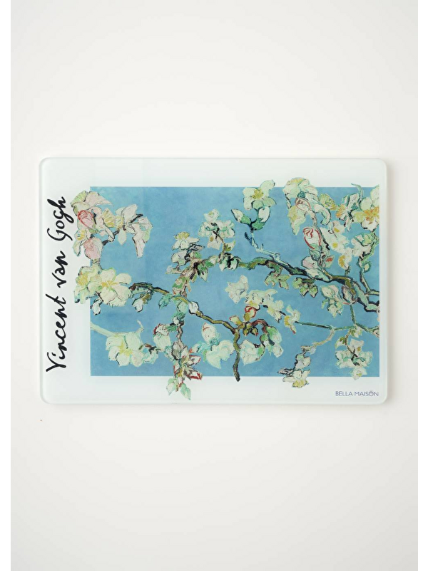 Bella Maison Van Gogh Almond Blossom Cam Kesme Tahtası (35x25 cm)