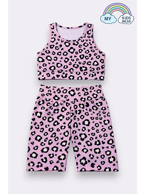 My Kids Wear Kız Çocuk Çok Amaçlı Desenli Mayo & Spor Takımı 12441