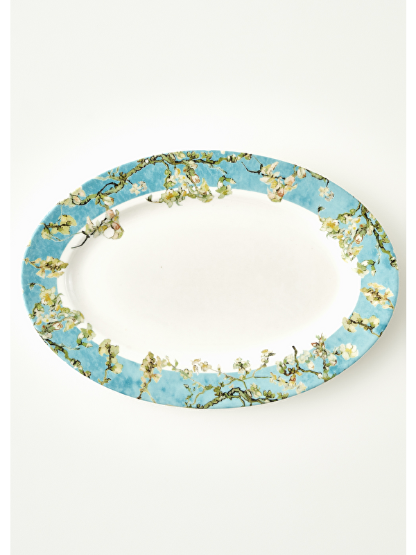 Bella Maison Van Gogh Almond Blossom Porselen Sunum Tabağı Turkuaz (30 cm)