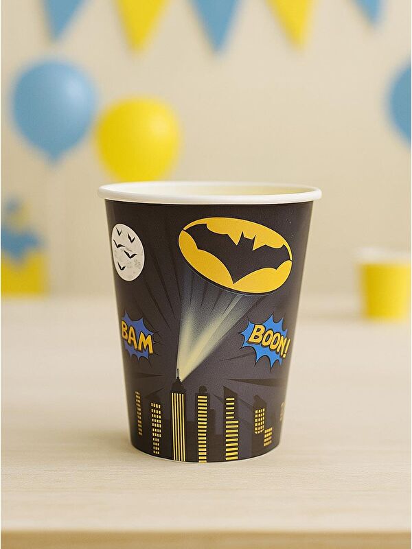 Parti Adresi Yarasa Batman Temalı Bardak Karton Doğum Günü Bardağı 8'li