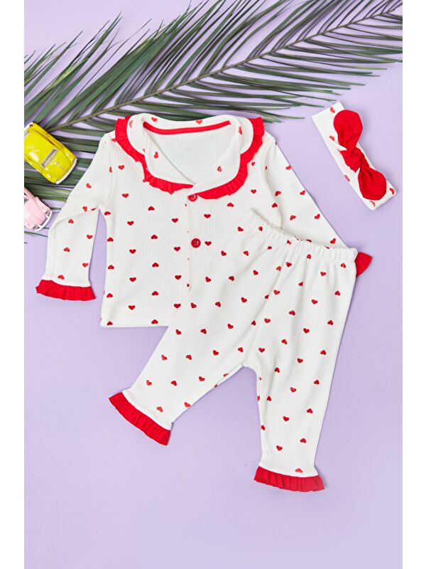 Fullamoda Bandanalı Fitilli Kız Çocuk Pijama Takımı