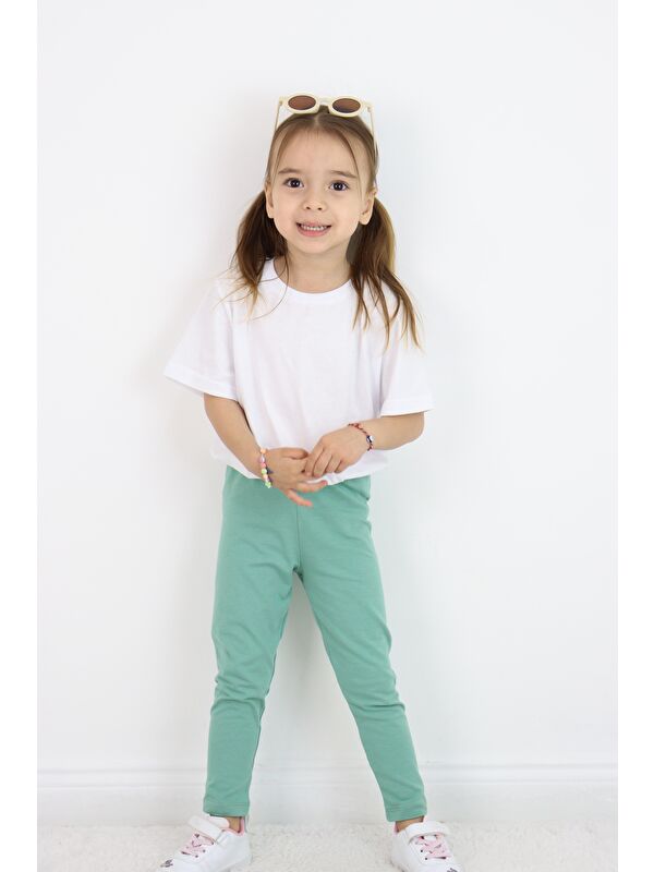 Miababy Basic Kız Çocuk Tayt %100 Pamuk 6 Ay 5 Yaş
