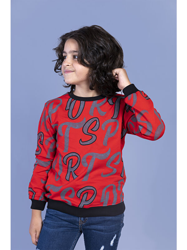 Toontoykids Erkek Çocuk Komple Baskılı Sweatshirt