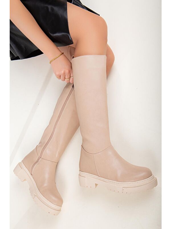 D812 Kadın Çekme Günlük Çizme Bot Ürün - Görsel 3
