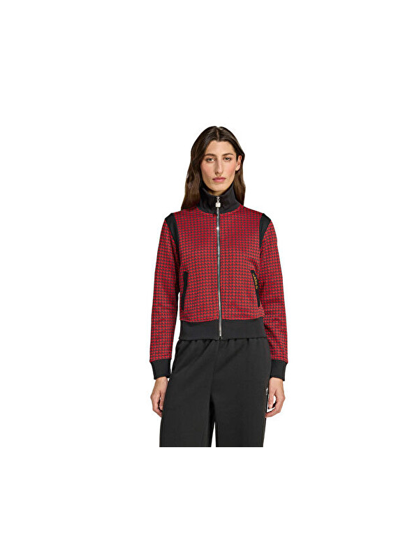 Adidas Houndstooth Tt Kadın Günlük Ceket JY3461 Kırmızı
