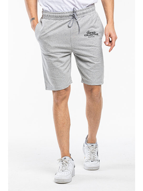 Süperlife Erkek Unified Collective Baskılı Slim Fit Kalıp Şort SPR25SR084