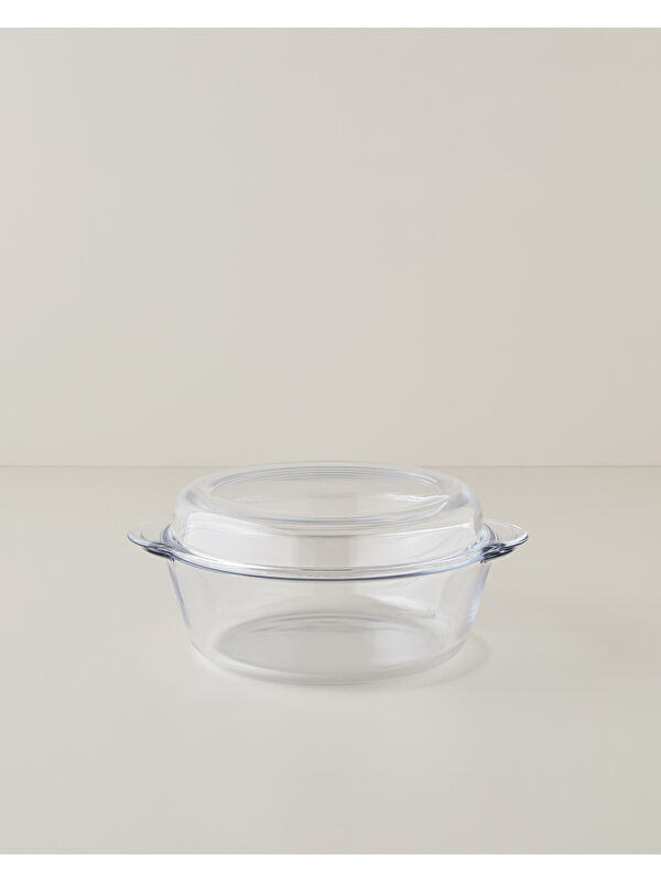 English Home Bake&Serve Cam Kapaklı Fırın Kabı 26x22 cm Şeffaf