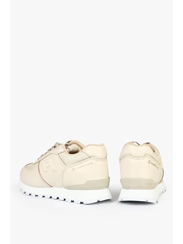 Peru Hakiki Deri Bej Kadın Spor Ayakkabı - Görsel 5