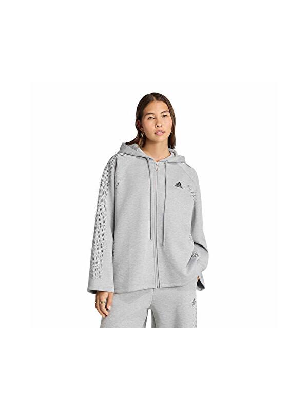 Adidas Teamgeist Tt Kadın Günlük Ceket KD0497 Gri