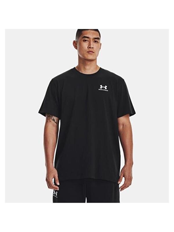 Under Armour Logo Embroidered Heavyweight Erkek Siyah Tişört