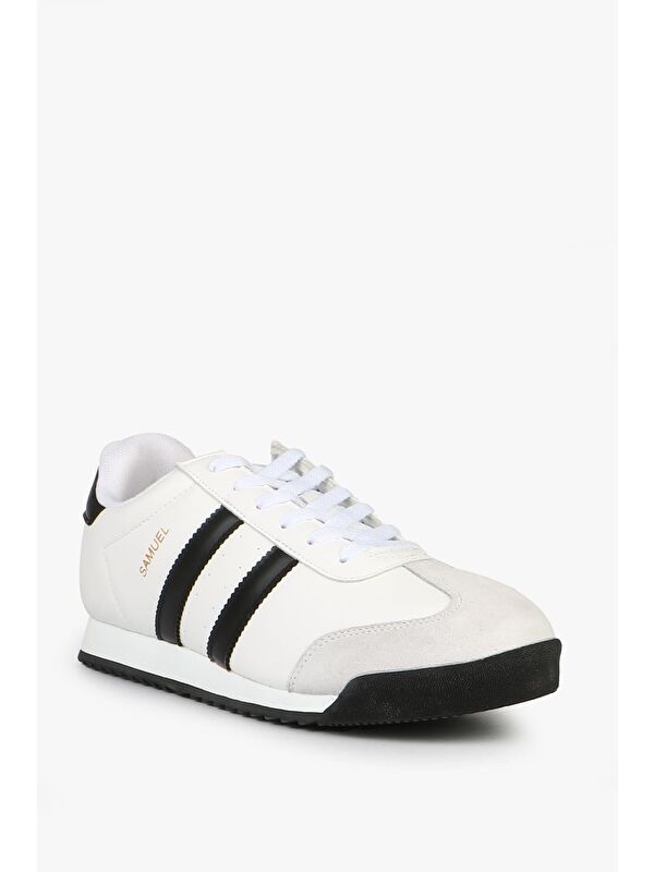 Samuel Beyaz Siyah Erkek Spor Ayakkabı - Görsel 3