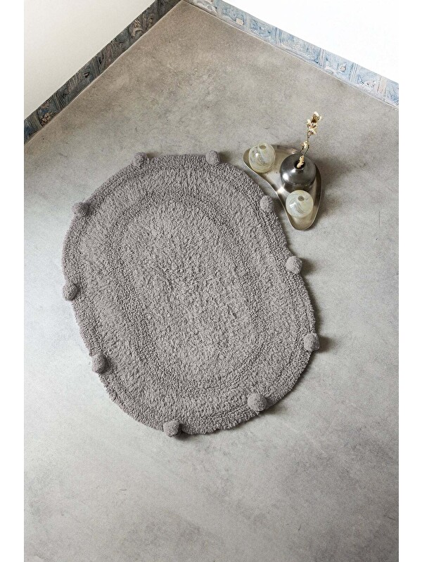 LAMPETİE | Eris Tekli Banyo Paspası 45x60 Gri