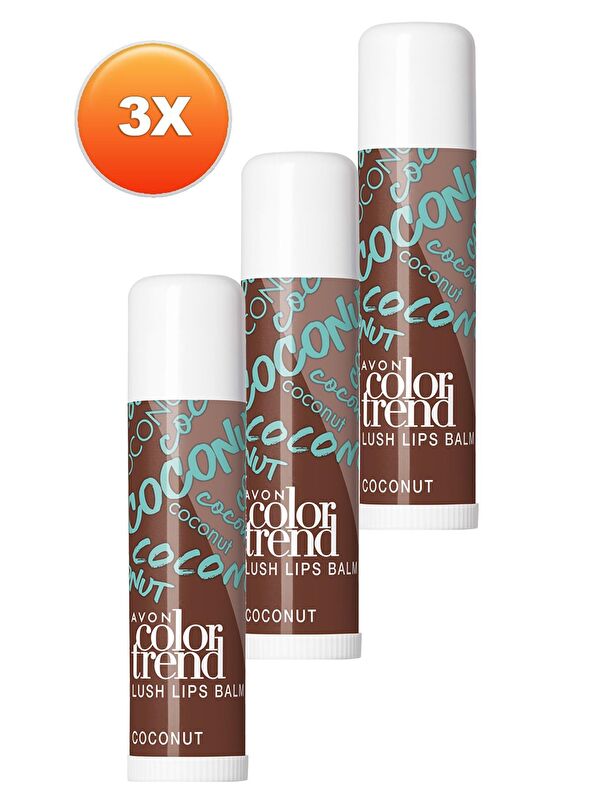 AVON Color Trend Lush Dudak Balmı Coconut Üçlü Set
