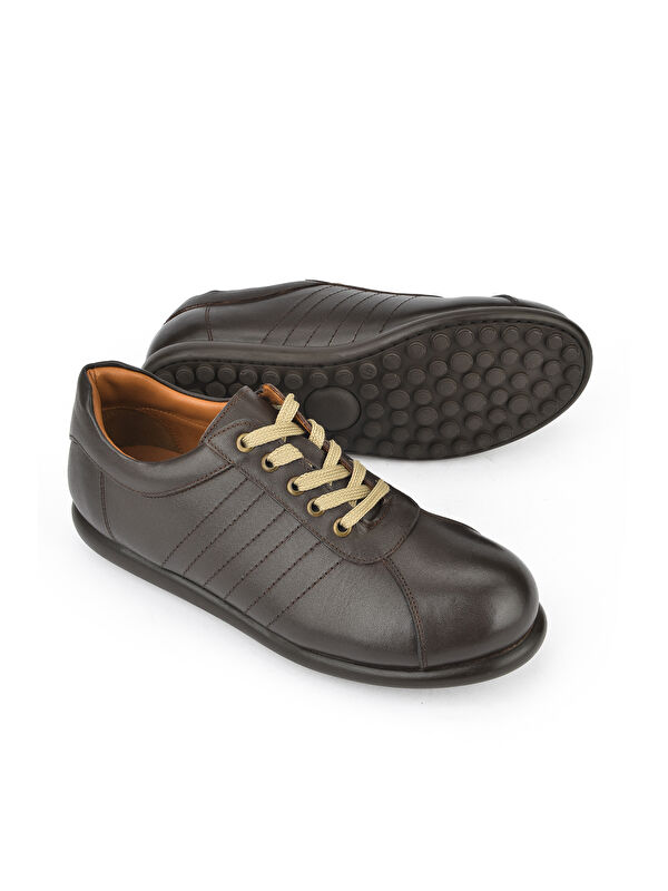 Erkek Hakiki Deri Ayakkabı 143423Z312 Kahve - Görsel 3