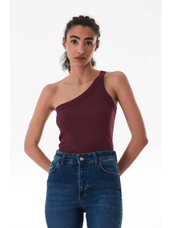 Fullamoda Basic Fitilli Tek Kol Modal Body