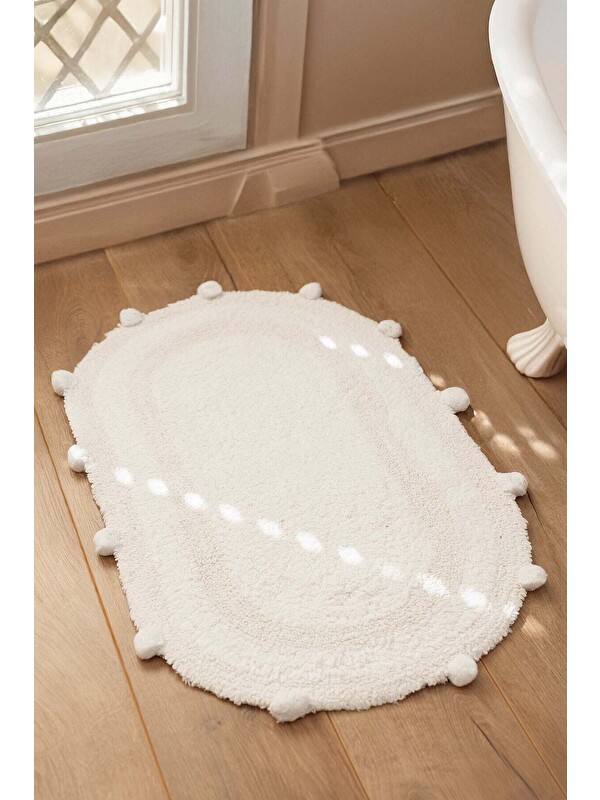 LAMPETİE | Eris Tekli Banyo Paspası 50x80 Beyaz