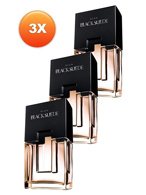 AVON Black Suede Erkek Parfüm Edt 75 Ml. Üçlü Set