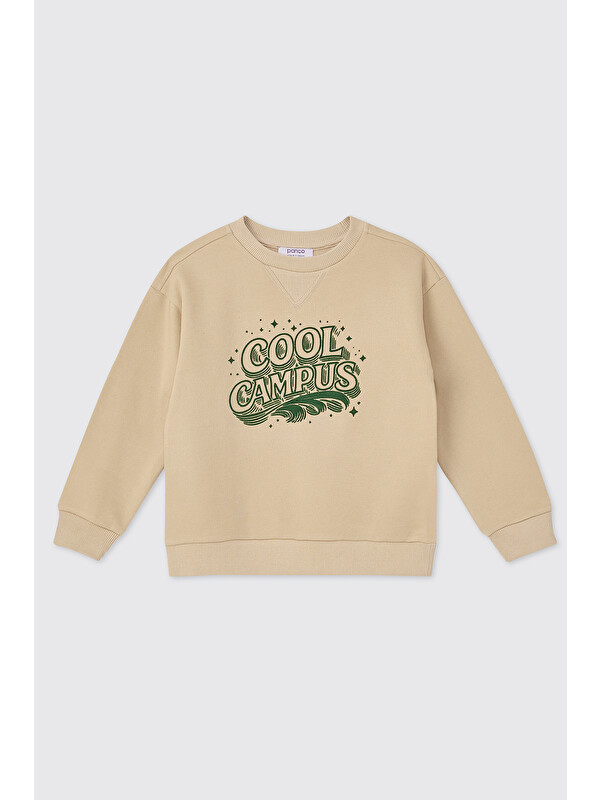 Panço Erkek Çocuk Bej Sweatshirt