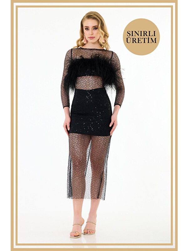 CARMEN Limited Edition | Talİa Siyah Mini Elbise