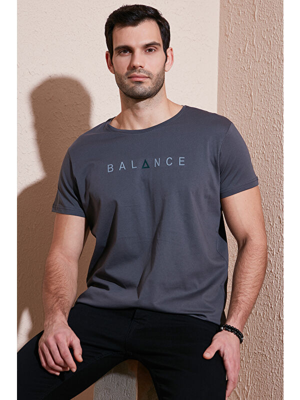 Buratti Pamuklu Slim Fit Bisiklet Yaka Erkek %100 Pamuk Tişört 541BALANCE