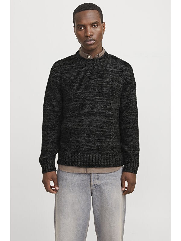 Jack & Jones Originals Jorwinter Relaxed Fit Bisiklet Yaka Kırçıllı Erkek Kazak 12277985