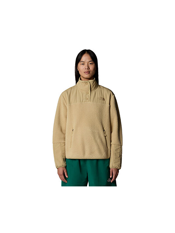 The North Face W Cragmont Fleece 1/4 Snap Kadın Günlük Polar Sweatshirts NF0A84IBLK51 Krem