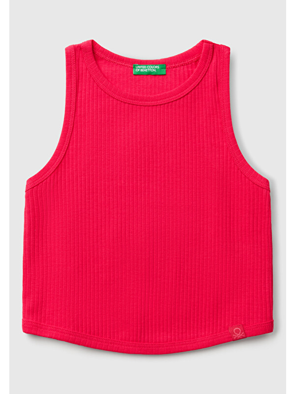 United Colors Of Benetton Kız Çocuk Fuşya Fitilli Crop Atlet