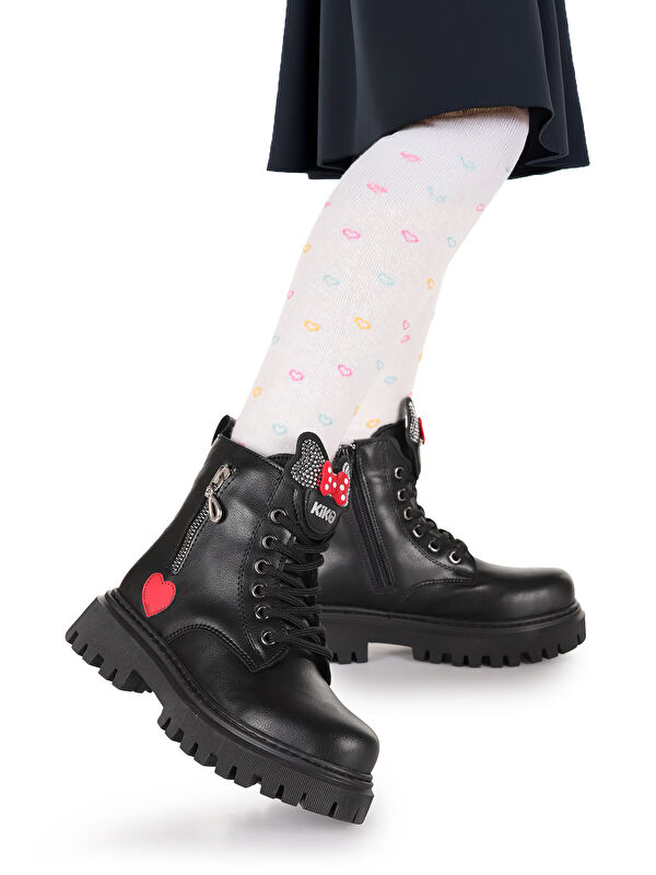 Bella Günlük Fermuarlı Kız Çocuk Bot Ayakkabı - Görsel 4