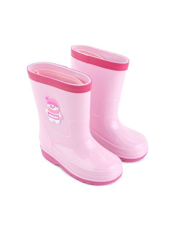 Kız Çocuk Kışlık İçinde Çıkarılabilir Ek Çoraplı Su Geçirmez Yağmur Bot Çizme - Görsel 4