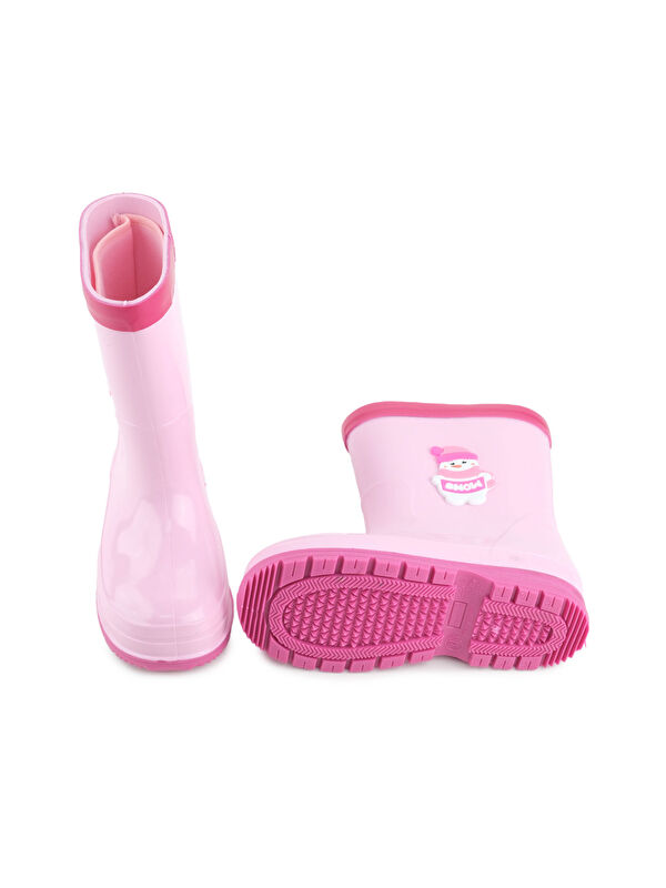 Kız Çocuk Kışlık İçinde Çıkarılabilir Ek Çoraplı Su Geçirmez Yağmur Bot Çizme - Görsel 6