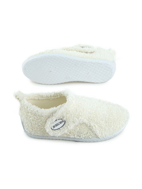 Kışlık Kız Çocuk Pelüşlü Rahat Taban Cırt Cırtlı Ayarlanabilir Ev Kreş Panduf Ayakkabı - Görsel 6