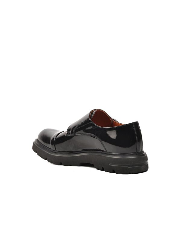 Premium Siyah Rugan Hakiki Deri Erkek Klasik Ayakkabı 33284 - Görsel 5