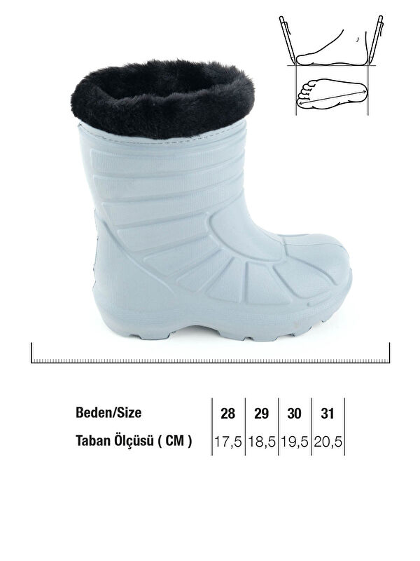 Erkek Çocuk Kışlık Eva İçi Sıcak Astarlı Rahat Taban Yağmur Bot Çizme - Görsel 3