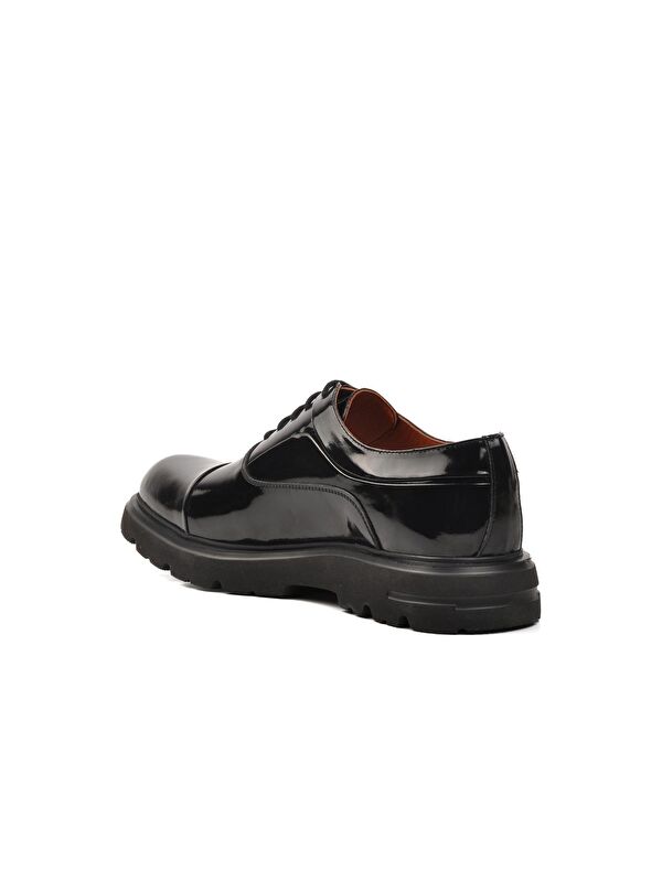 Premium Siyah Rugan Hakiki Deri Erkek Klasik Ayakkabı 33283 - Görsel 5