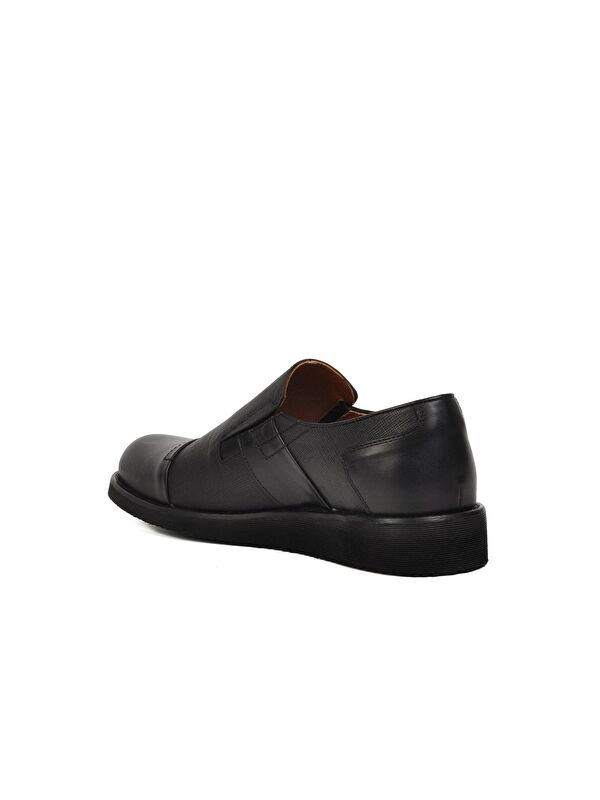 Premium Siyah Hakiki Deri Erkek Klasik Ayakkabı 03256 - Görsel 5