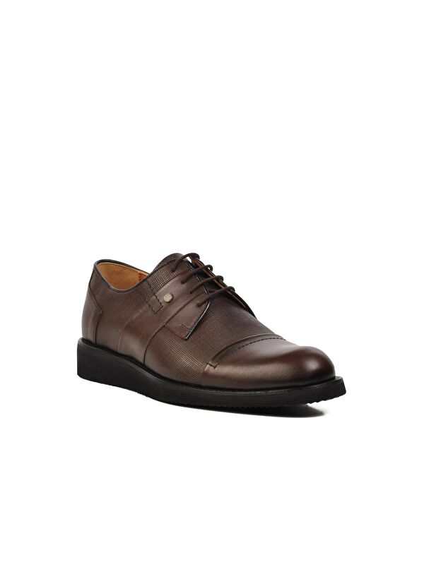 Premium Kahve Hakiki Deri Erkek Klasik Ayakkabı 33233 - Görsel 4