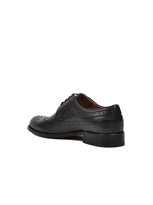 Premium Siyah Hakiki Deri Erkek Klasik Ayakkabı 33272 - Görsel 5