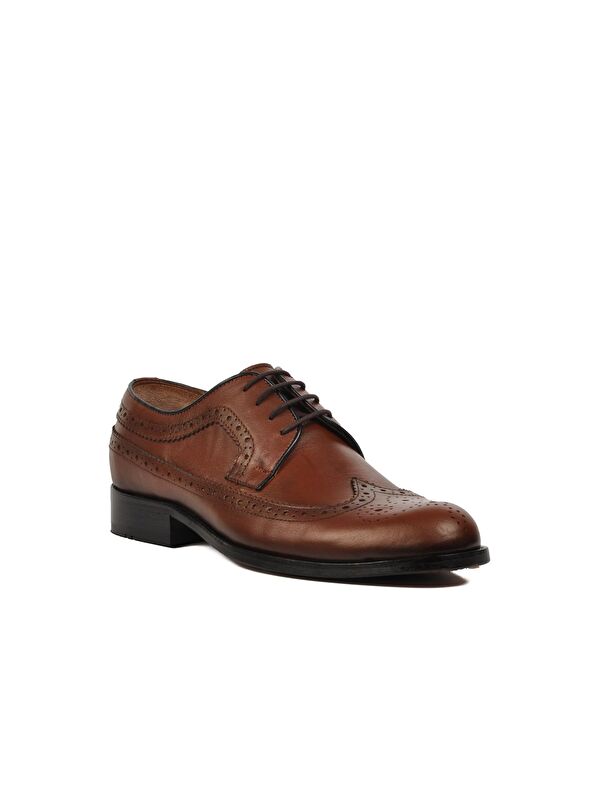 Premium Taba Hakiki Deri Erkek Klasik Ayakkabı 33272 - Görsel 4