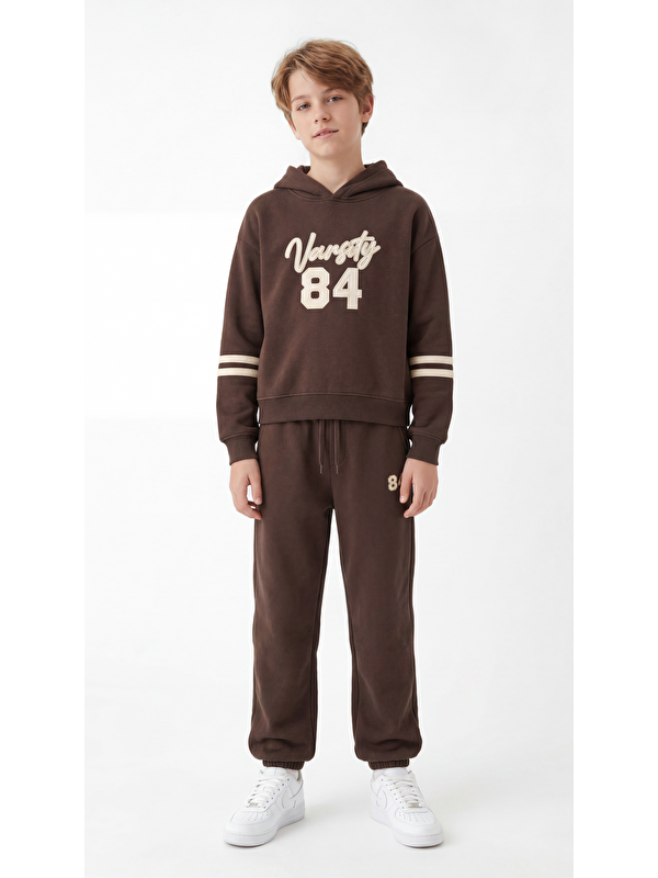 Mışıl Kids Varsity 84 Aplike Nakışlı Alt Üst Erkek Çocuk Eşofman Takımı