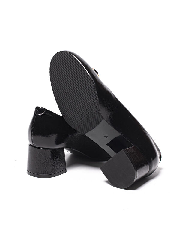 Chiara Bellini Siyah Chiara Bellini Stiletto 10 Kadın Topuklu/ 645 Patent Leather Wrinkled