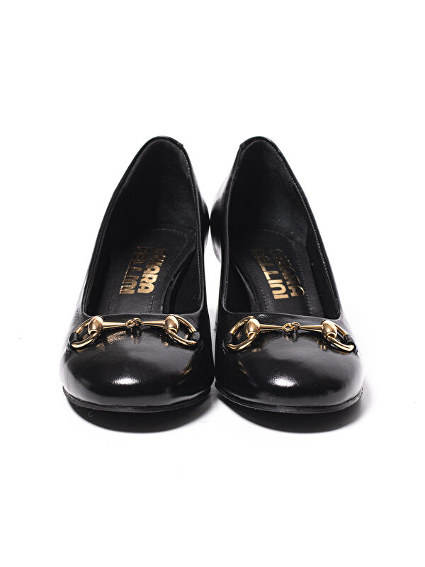 Chiara Bellini Siyah Chiara Bellini Stiletto 10 Kadın Topuklu/ 645 Patent Leather Wrinkled