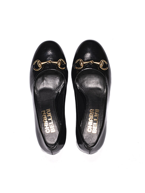 Chiara Bellini Siyah Chiara Bellini Stiletto 10 Kadın Topuklu/ 645 Patent Leather Wrinkled