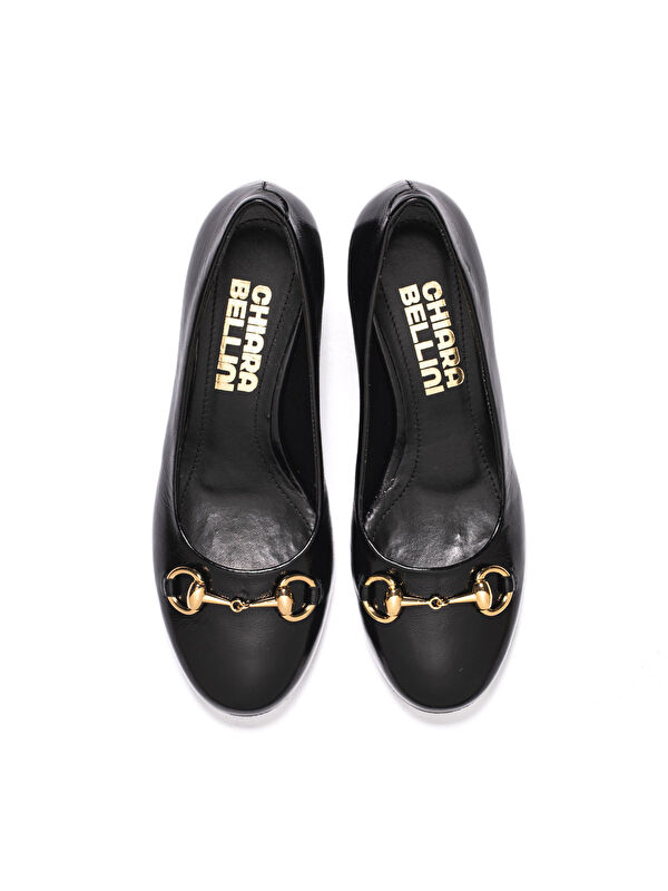 Chiara Bellini Siyah Chiara Bellini Stiletto 10 Kadın Topuklu/ 645 Patent Leather Wrinkled